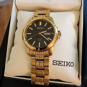 Seiko Men's Stainless Steel Gold Watch